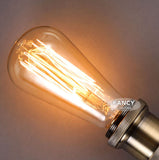 Retro lamp st64 vintage edison bulb e27 incandescent bulb 110v 220v holiday lights 40w 60w filament lamp lampada for home decor