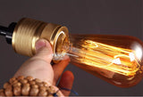Retro lamp st64 vintage edison bulb e27 incandescent bulb 110v 220v holiday lights 40w 60w filament lamp lampada for home decor